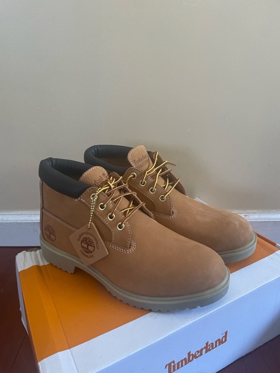 Timberland Wheat/Tan Padded Collar Lace-Up Boots/Waterproof main image 10